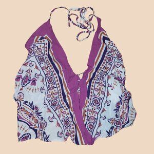Paisley Print Halter Top
